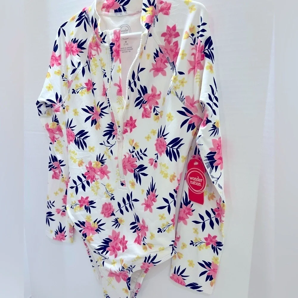 Floral Long Sleeve Swimsuit